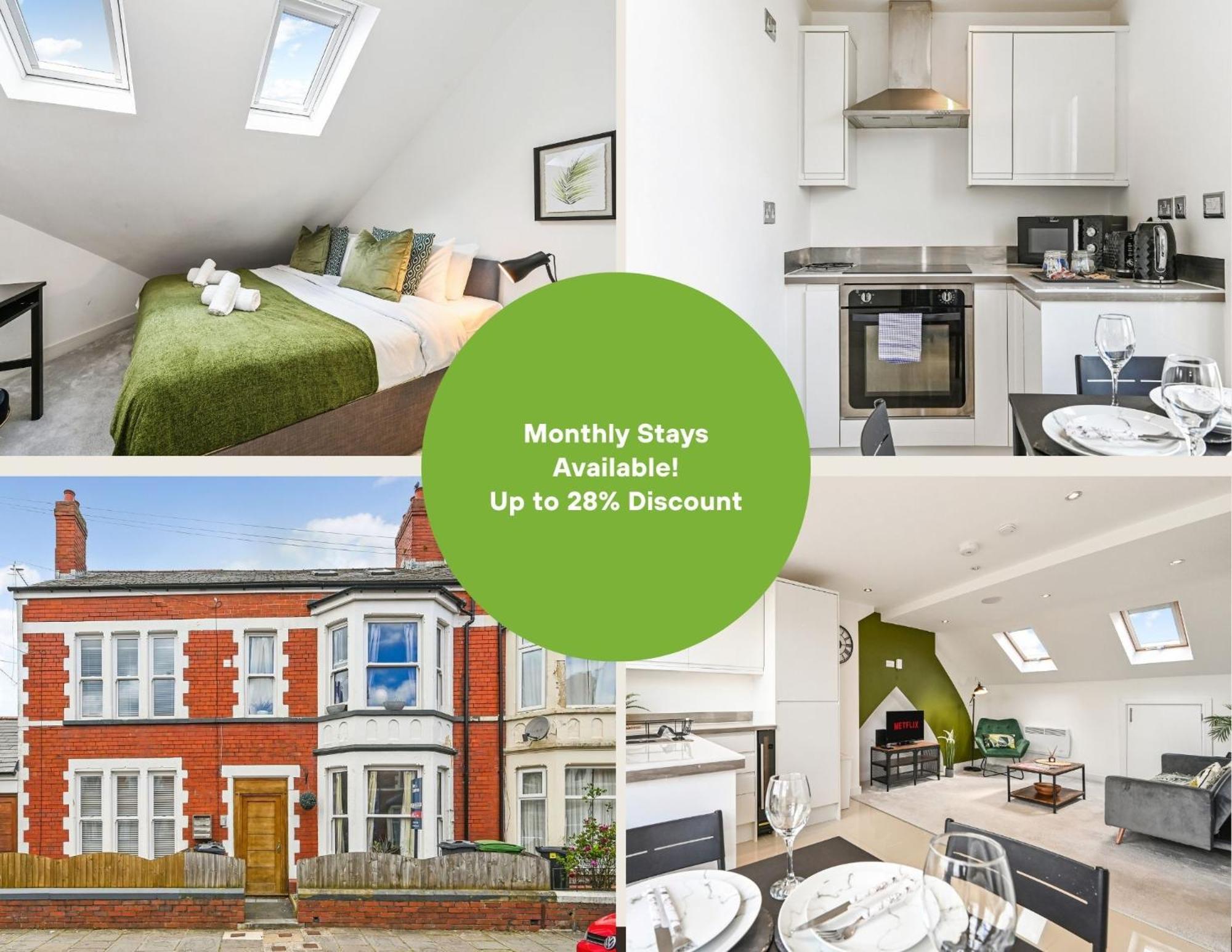 Family 1 Bed Apt Near Cardiff City Centre, Free Parking, Quiet, Secure Neighbourhood Buitenkant foto